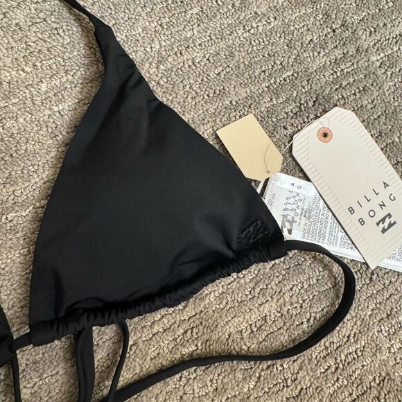 Billabong Sol Searcher Multi Triangle Black Bikini Top Small NWT - Picture 2 of 8
